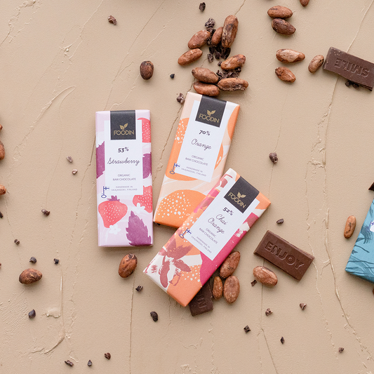 Rå choklad jordgubbe 53%, 40 g