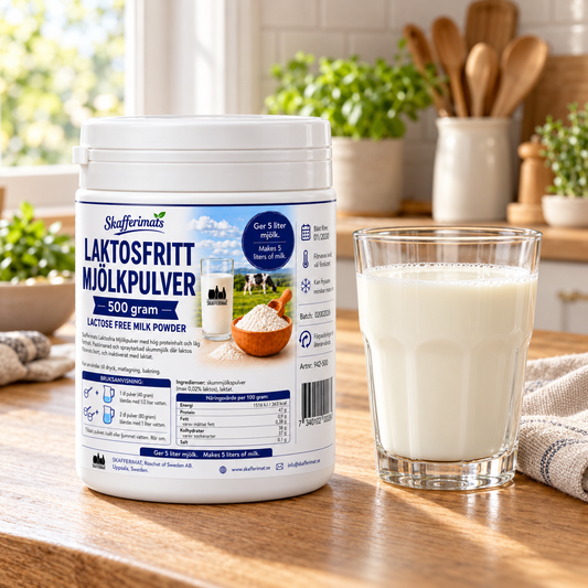 Laktosfritt Mjölkpulver | Lång hållbarhet