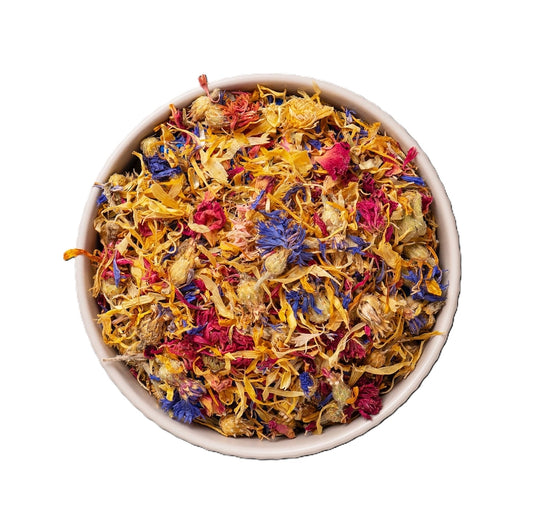 Flower Power - Lufttorkad måltidstoppning med blomblad 35 g