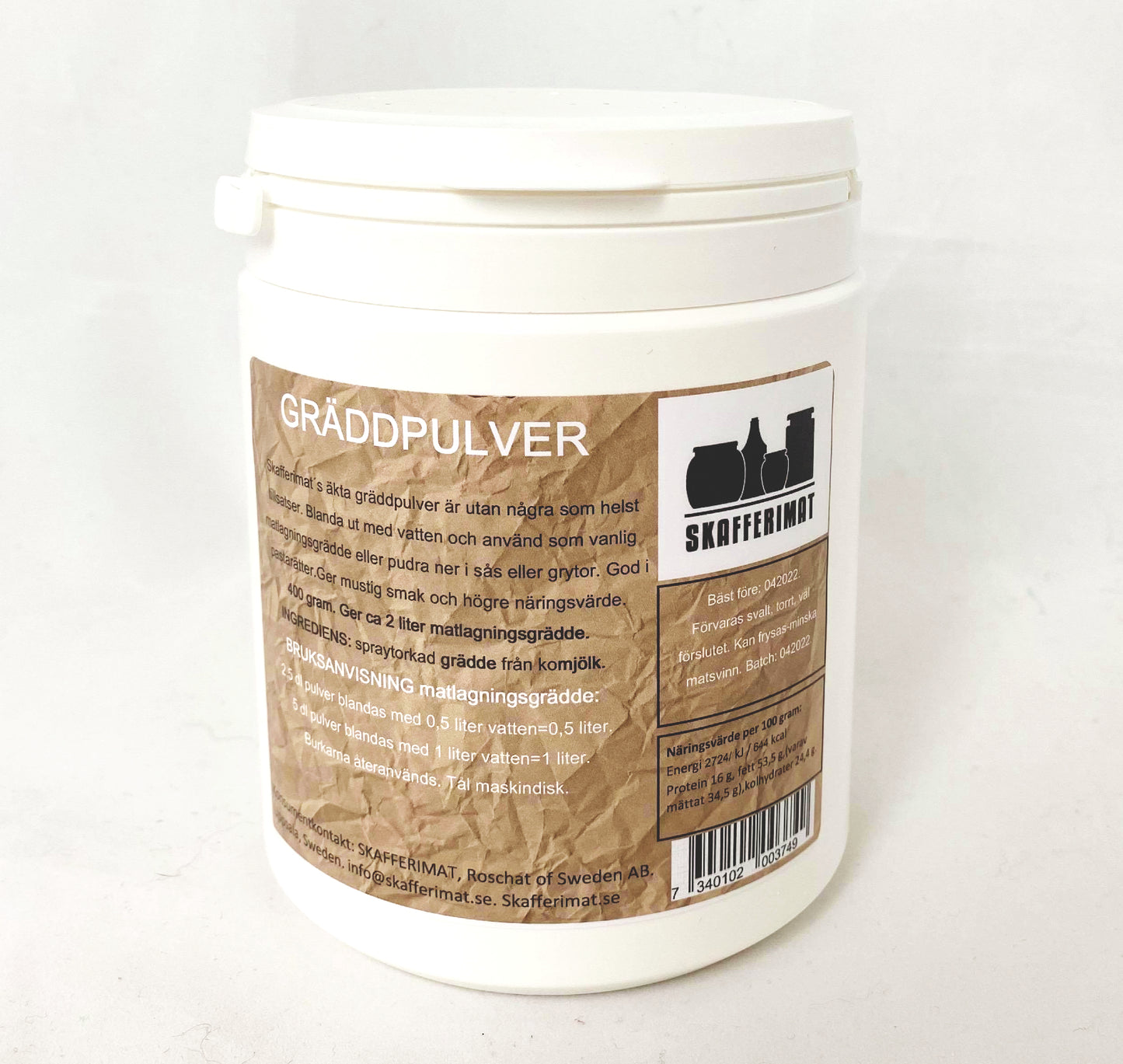 Gräddpulver 500g (Äkta)