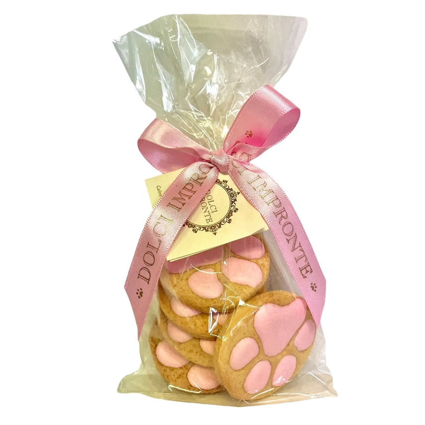 Pink Paws 100g - Håndlagde dekorerte kjeks i pose