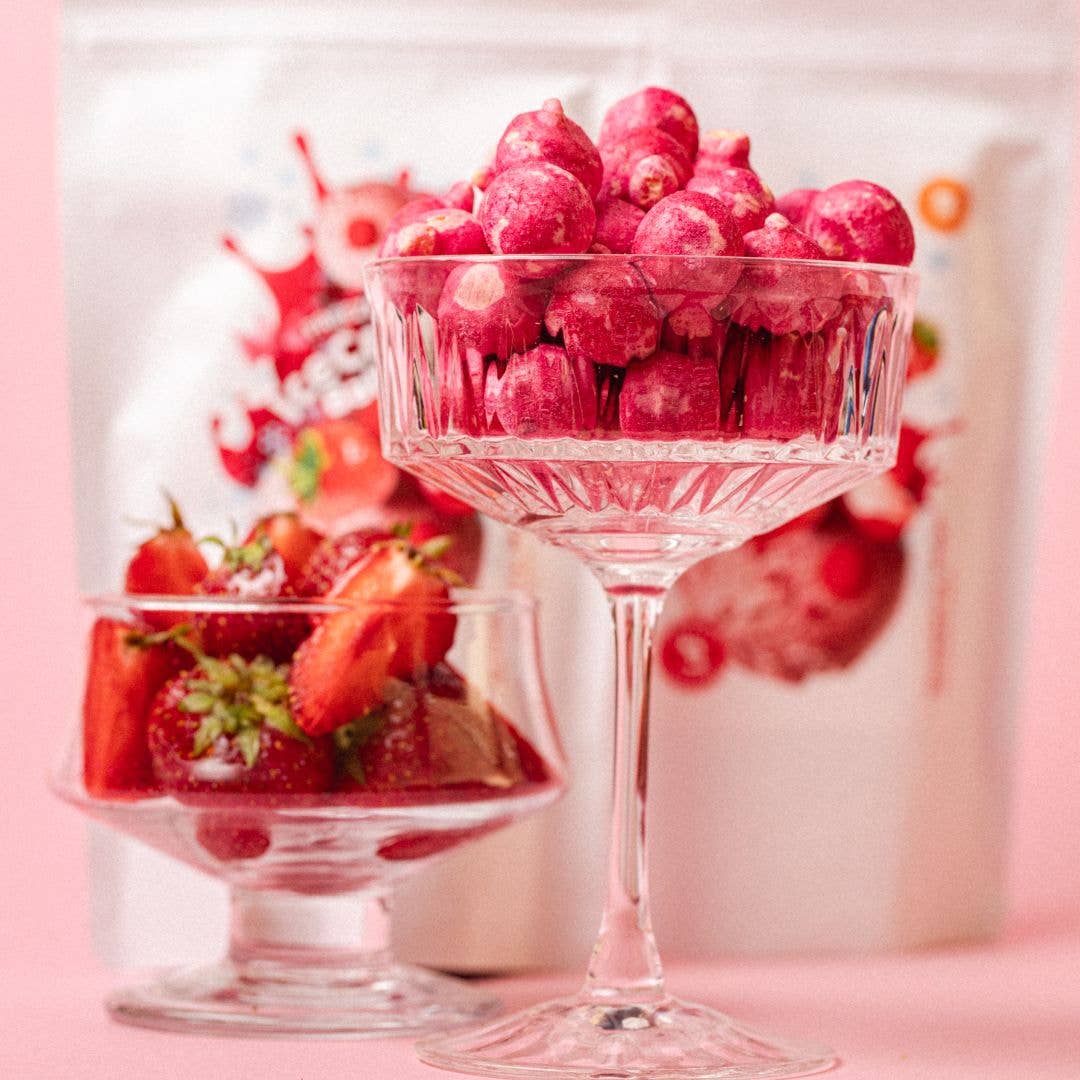Frystorkade Glasskulor (Strawberry Magic) 45 gram