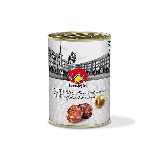 Grønne oliven fylt med chorizo-pasta 280 g
