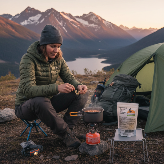 Camping med lufttorkad lök