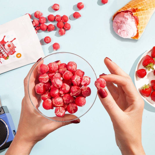 Pakastekuivatut jäätelöpallot (Mansikka-Magia) 45 grammaa