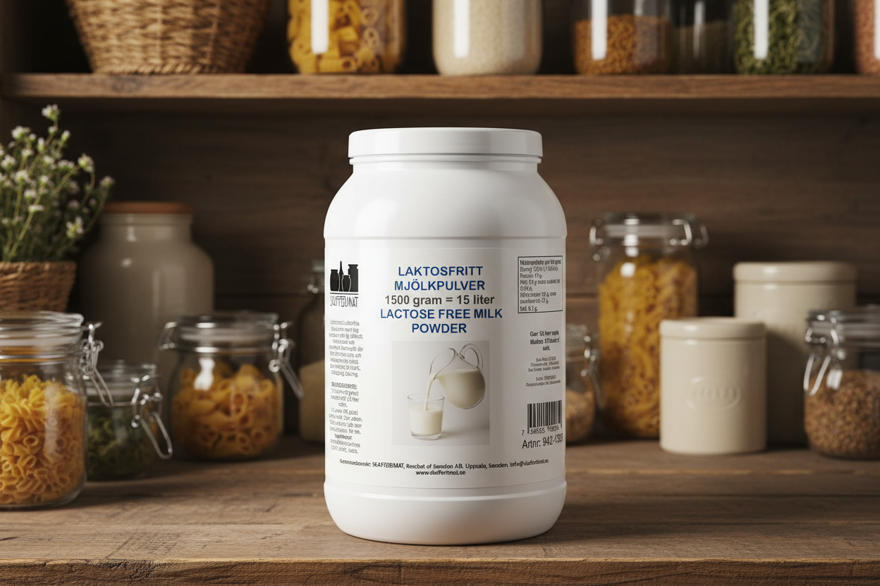 Laktosfritt mjölkpulver burk 1500g – skafferi