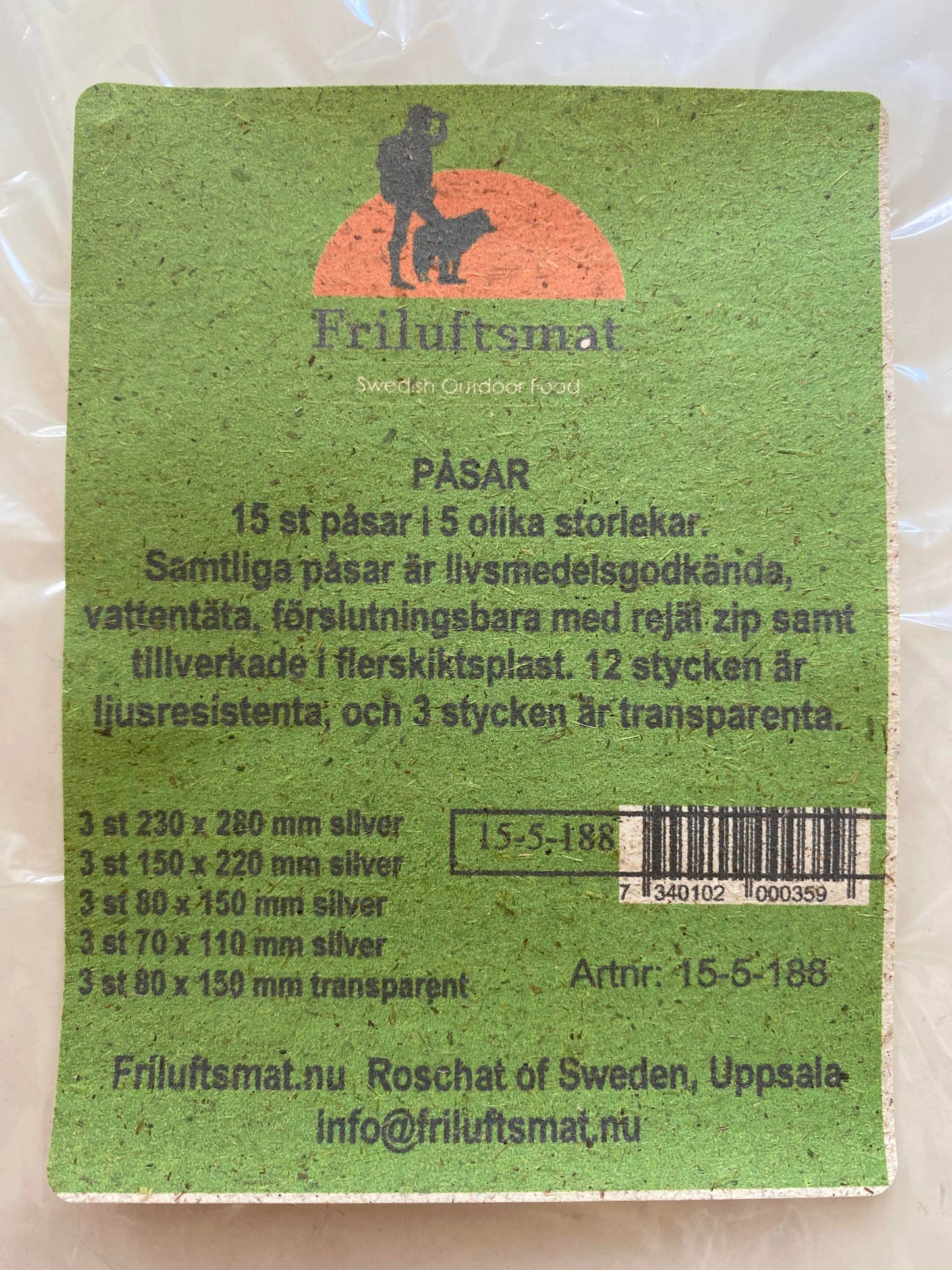 Mylarpåsar Paket (15 st)