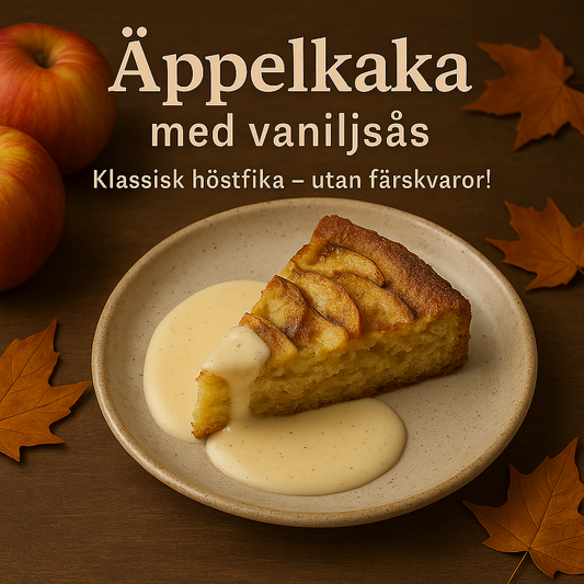 Äppelkaka med vaniljsås