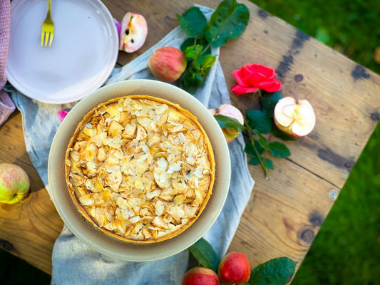 Höstig äppelcrumble med honungspulver