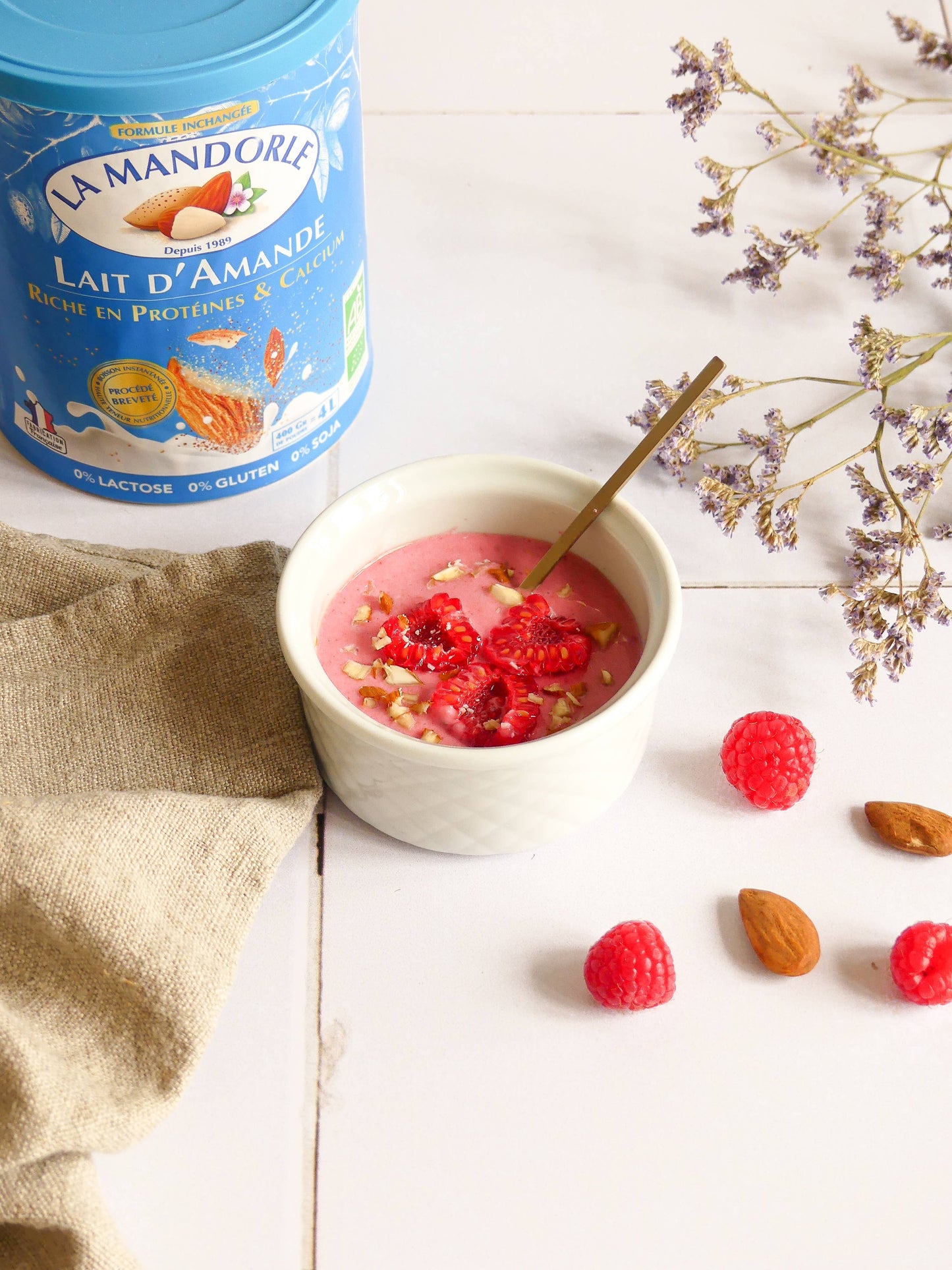 Økologisk mandelmelkpulver (100 % plantebasert)