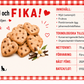 Fika med hjärtformade hundchokladkakor 70 g
