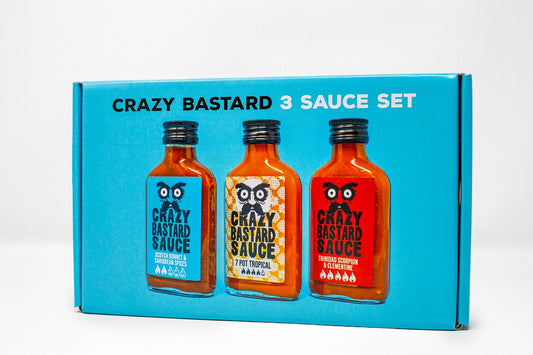 3-Set (Karibisk låda) Hot Sauce Pack