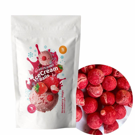 Frystorkade Glasskulor (Strawberry Magic) 45 gram
