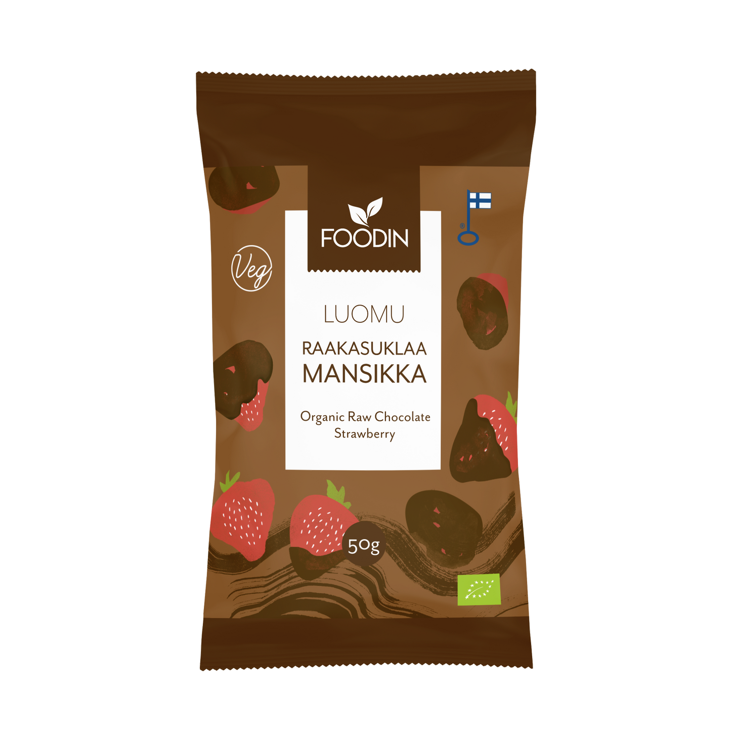 Rå Choklad Jordgubbe, Ekologisk 50g