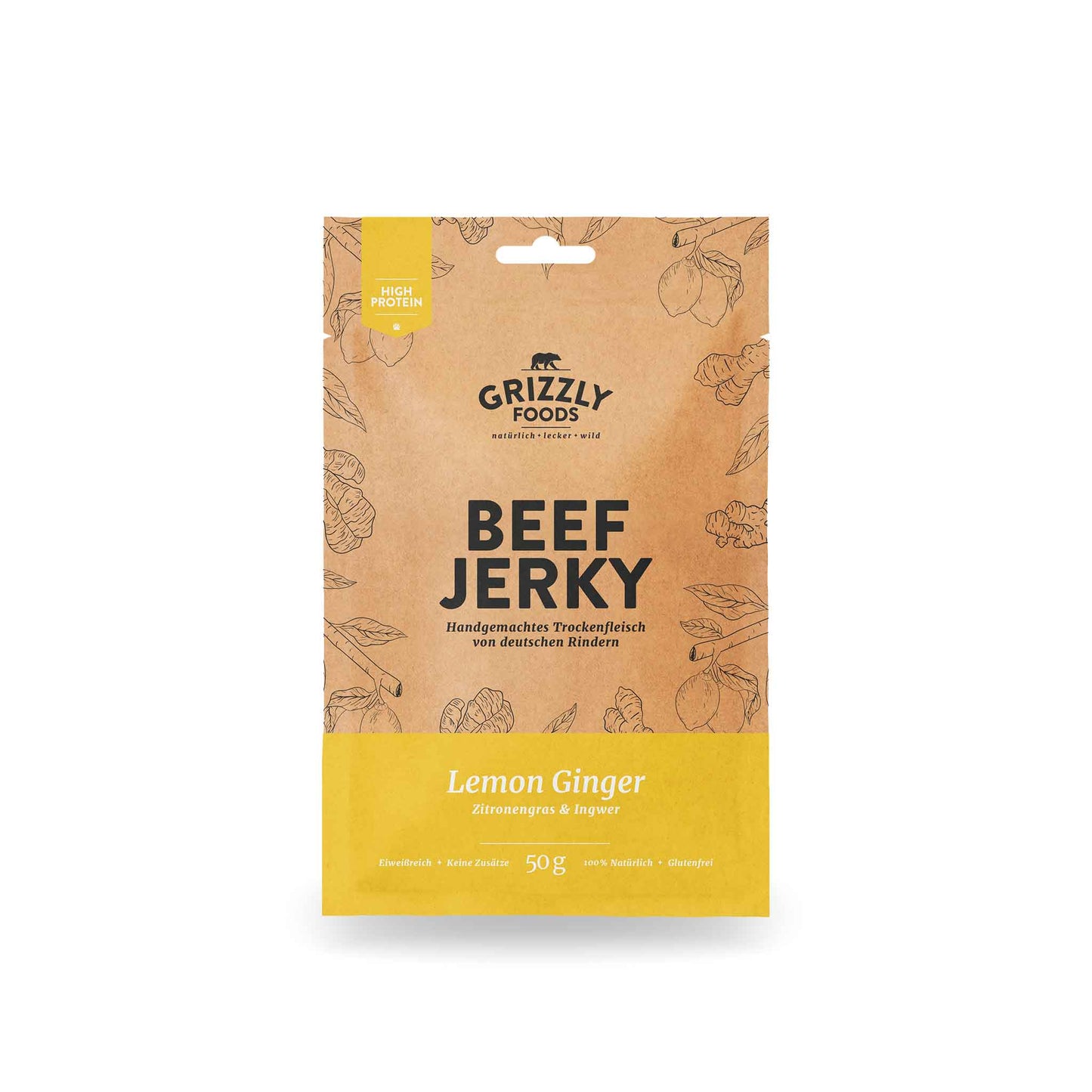 Beef Jerky Sitruuna & Inkivääri – 50 g
