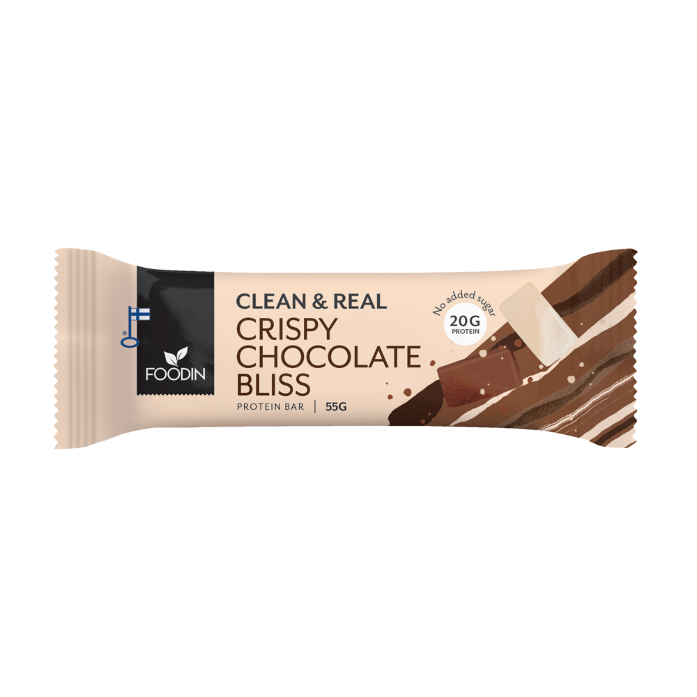 Clean & Real Proteinbar Crispy Chocolate Bliss – 55 g