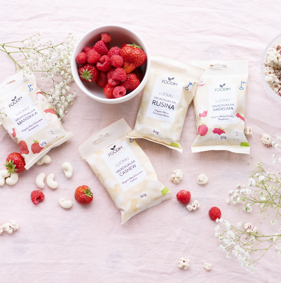 Ekologisk Vit Chokladdoppad Jordgubbe – 50 g