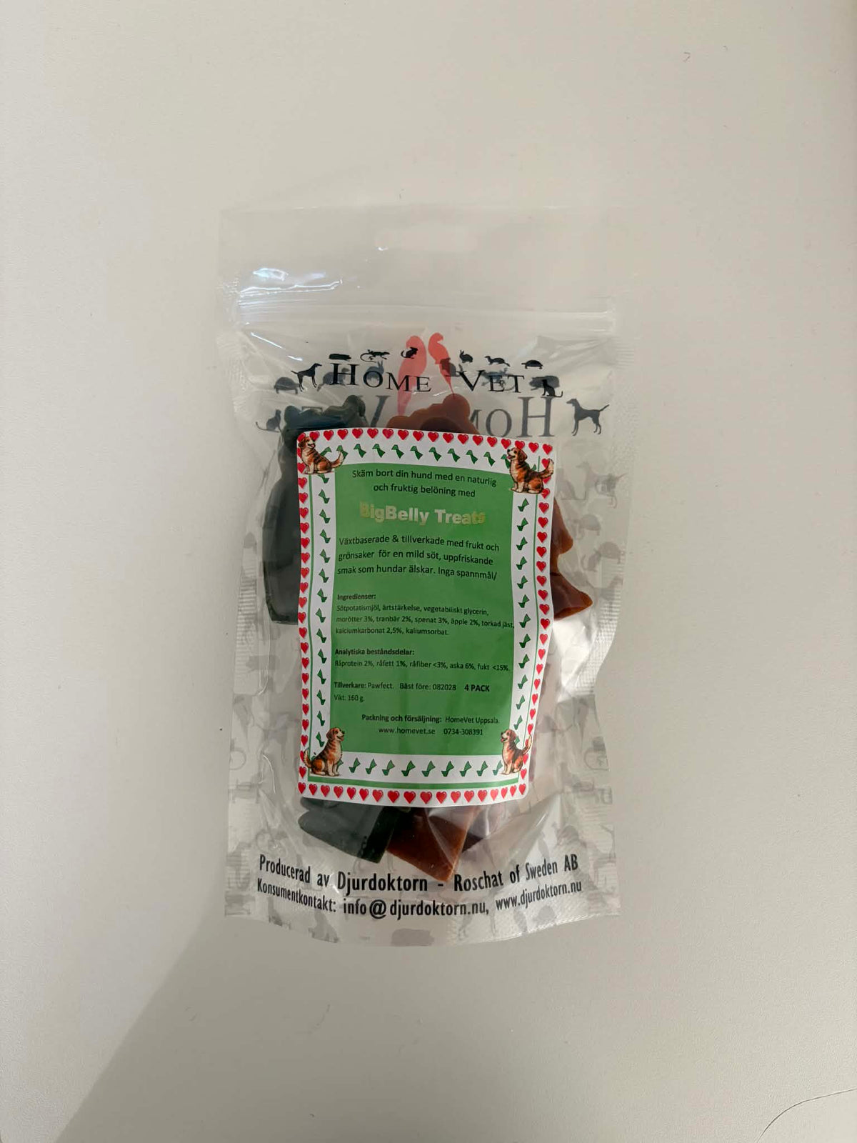Big Belly – Fyllda Vegetariska Tuggbitar för Hundar 160 g