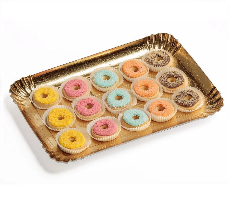 Brett med 15 mini-donuts 215g - Hånddekorert