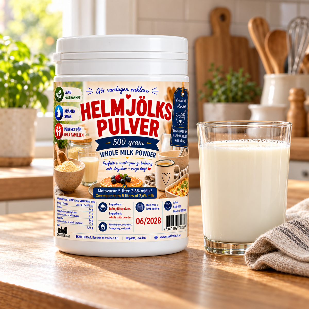 Helmjölkspulver | Torrmjölk med hög fetthalt