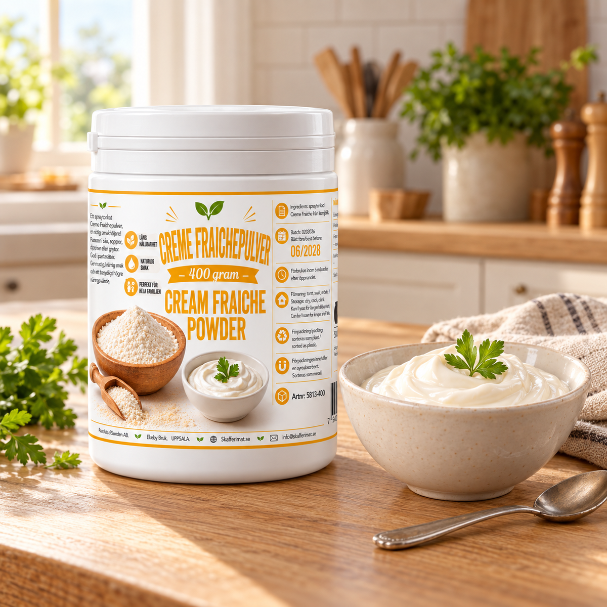 Crème Fraichepulver | Äkta spraytorkad crème fraîche