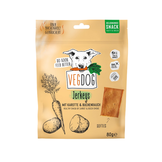 Jerkeys – Växtbaserat & Hypoallergent Hundsnack 80 g