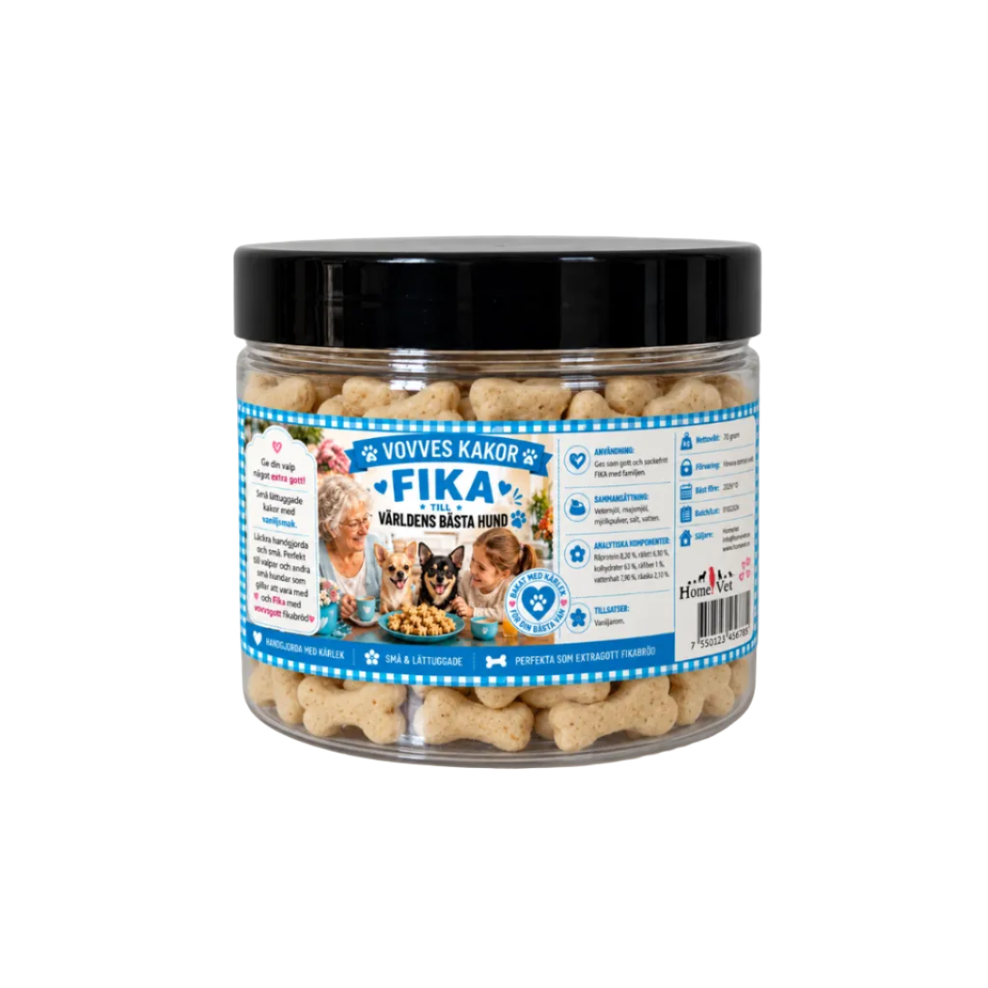 Vovves små benformade kakor-vaniljsmak 70 g