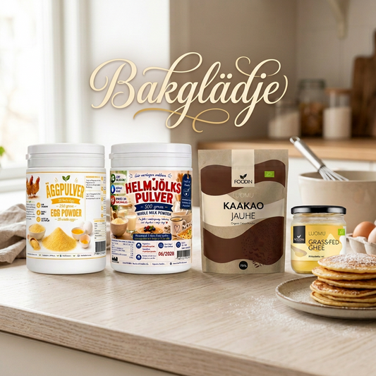 Bakglädje - ägg, mjölk, kakao & ghee