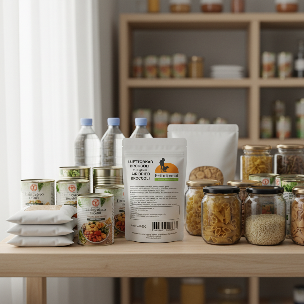 Beredskapslager med lufttorkad broccoli