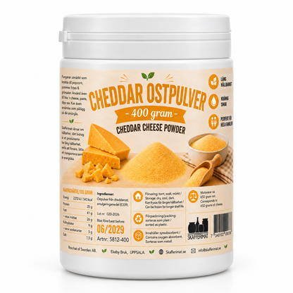 Cheddar Ostpulver | Äkta cheddarost med lång hållbarhet
