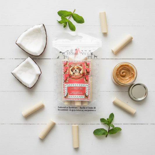 ChewVeggie Rolls – Handgjorda Vegetariska Tuggpinnar för Hundar 110 g