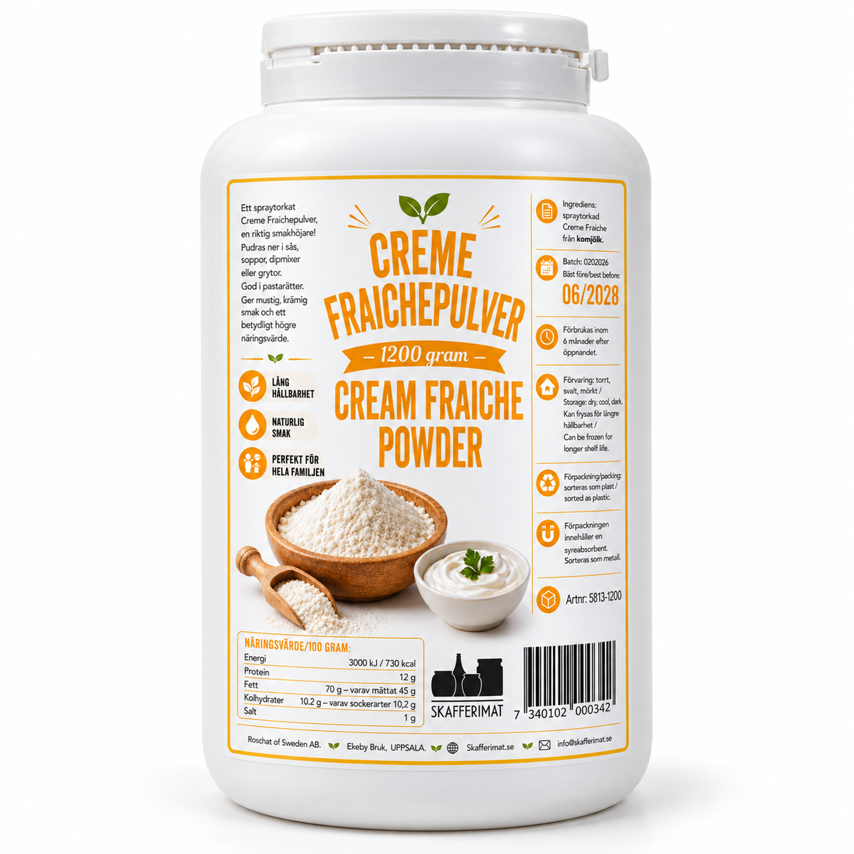 Crème Fraichepulver | Äkta spraytorkad crème fraîche