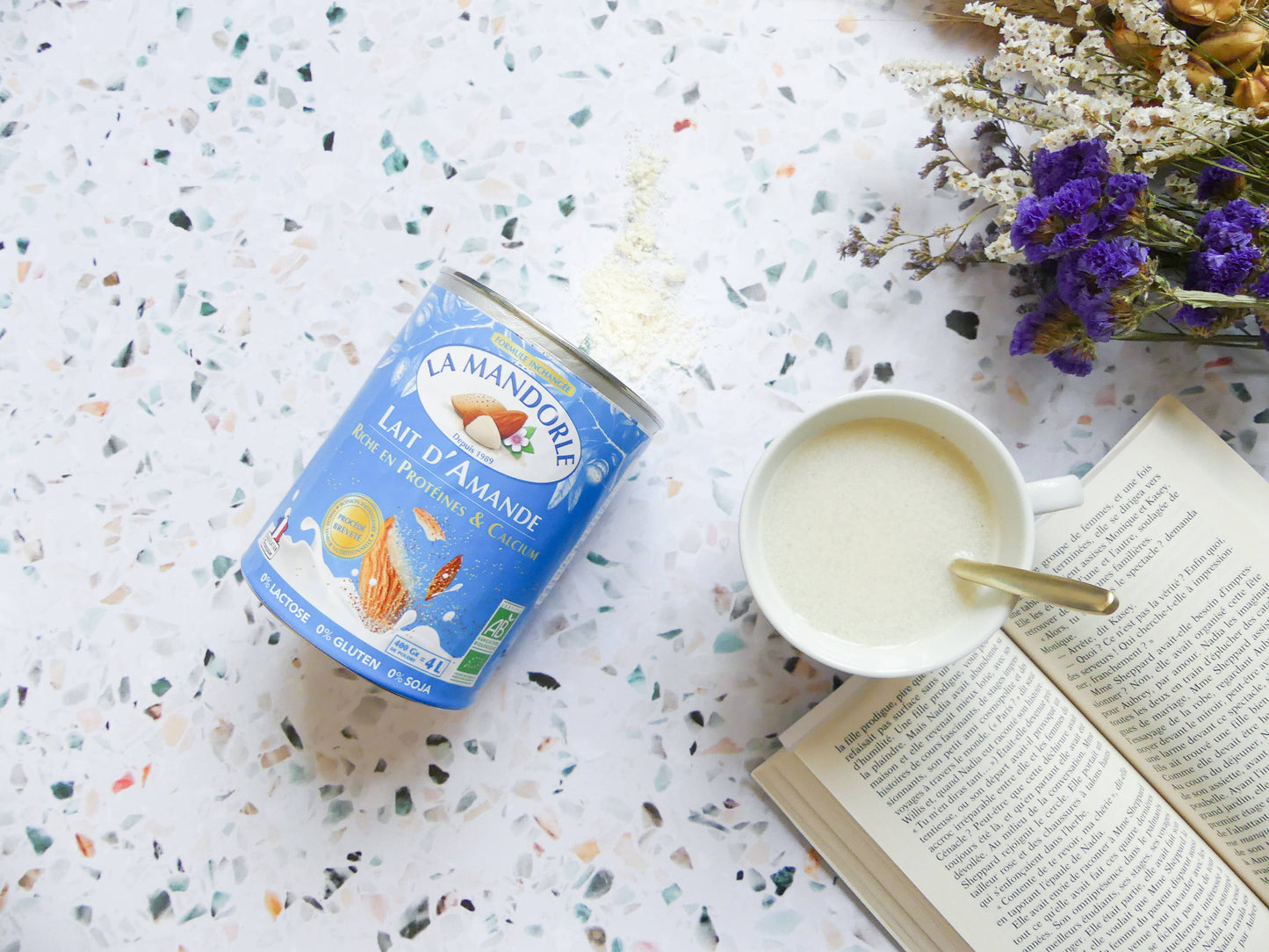 Økologisk mandelmelkpulver (100 % plantebasert)