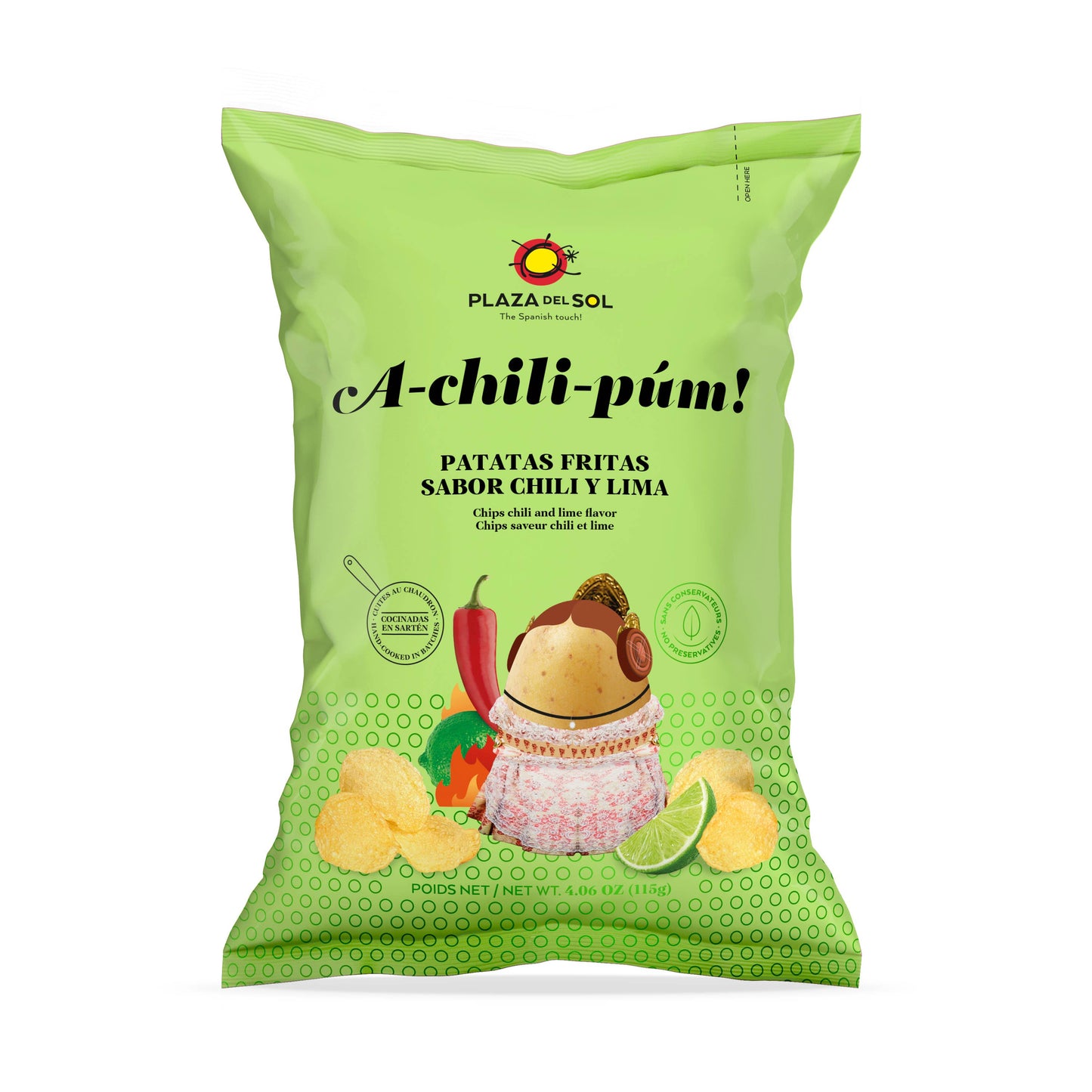 Potatischips A-chili-púm! Chili & Lime 115g