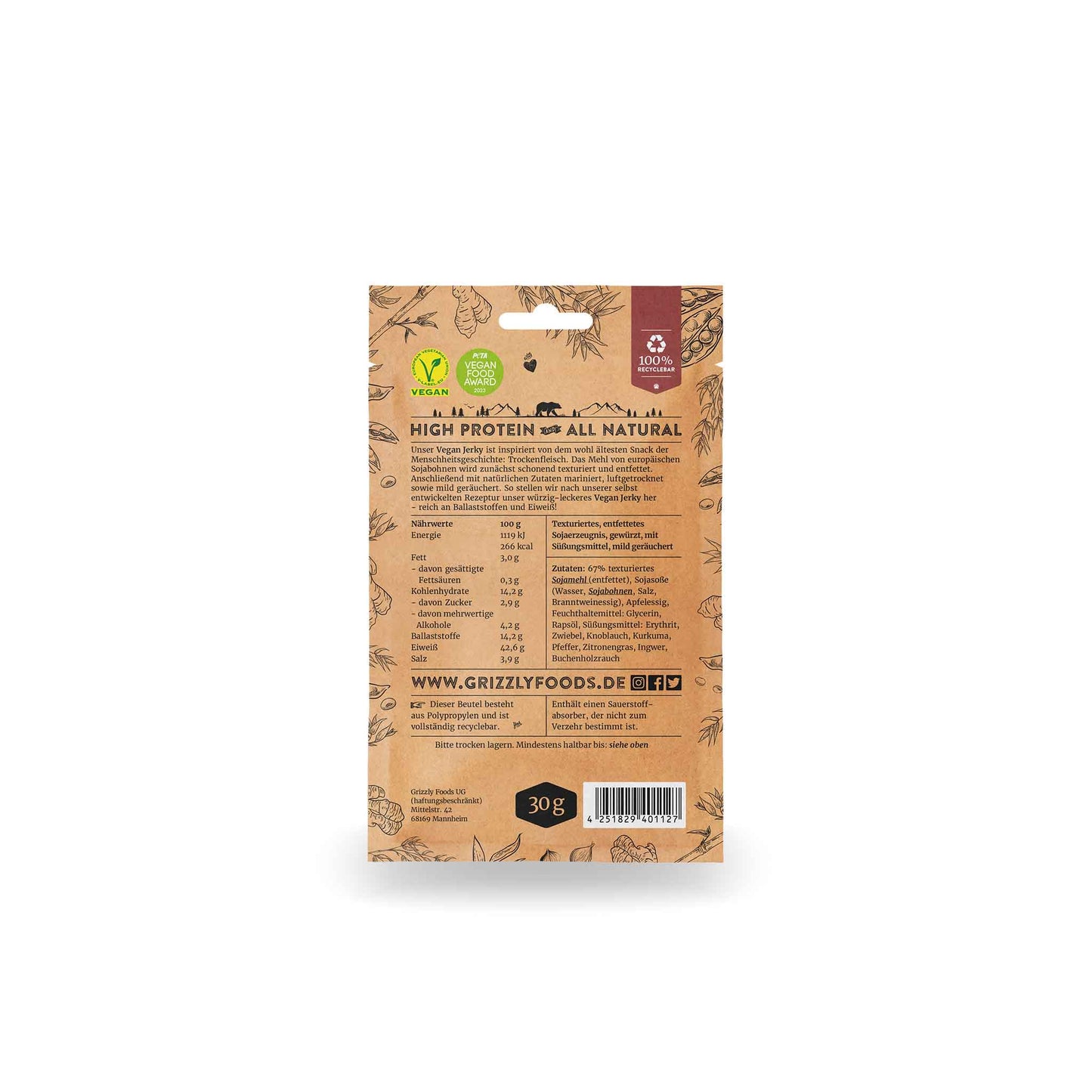 Vegan Jerky Teriyaki – Växtbaserad Köttsnack