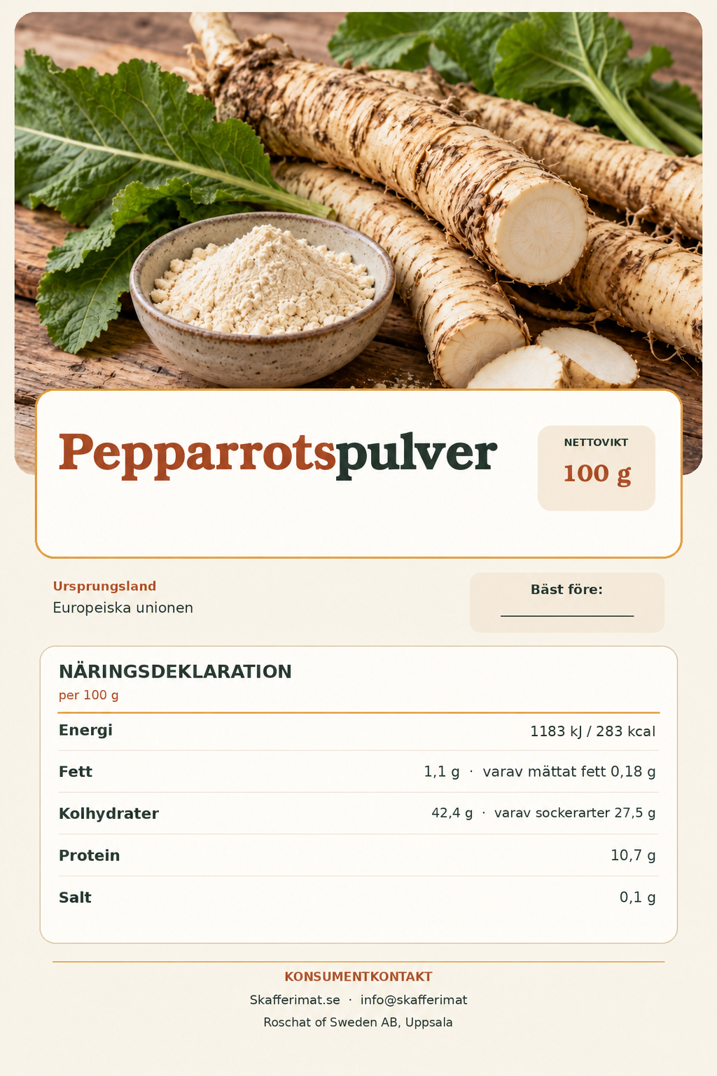 Pepparrotspulver – 100 g