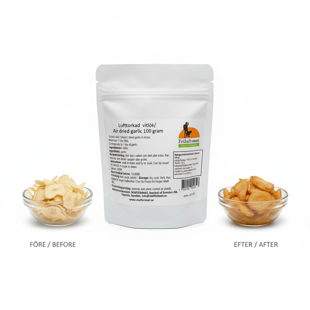 Före och efter - vitlök