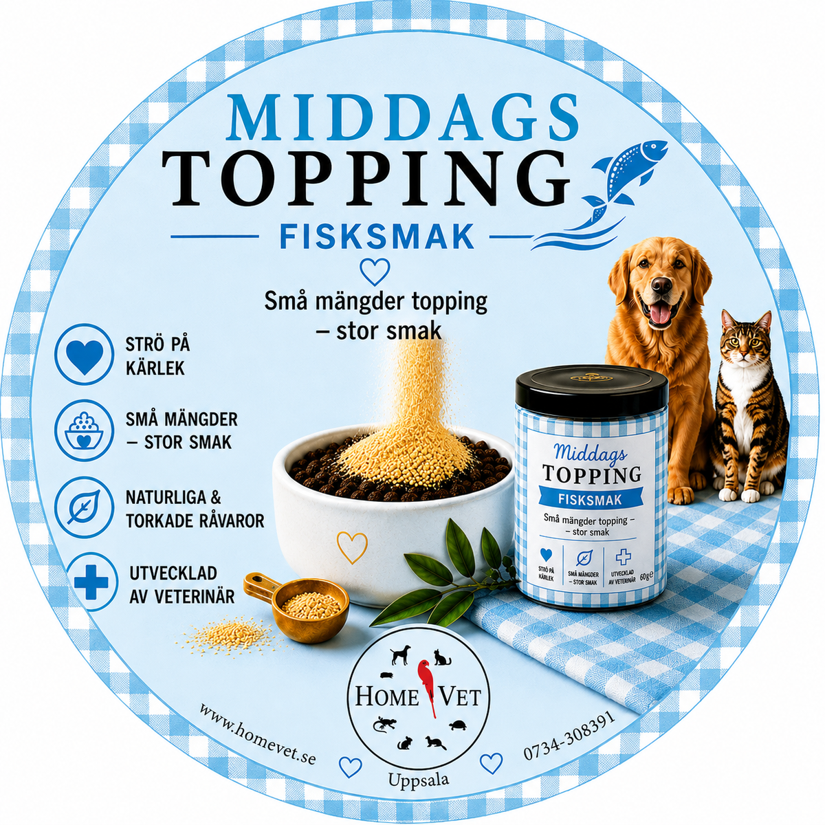 MiddagsTopping Fisksmak för hund 60 g