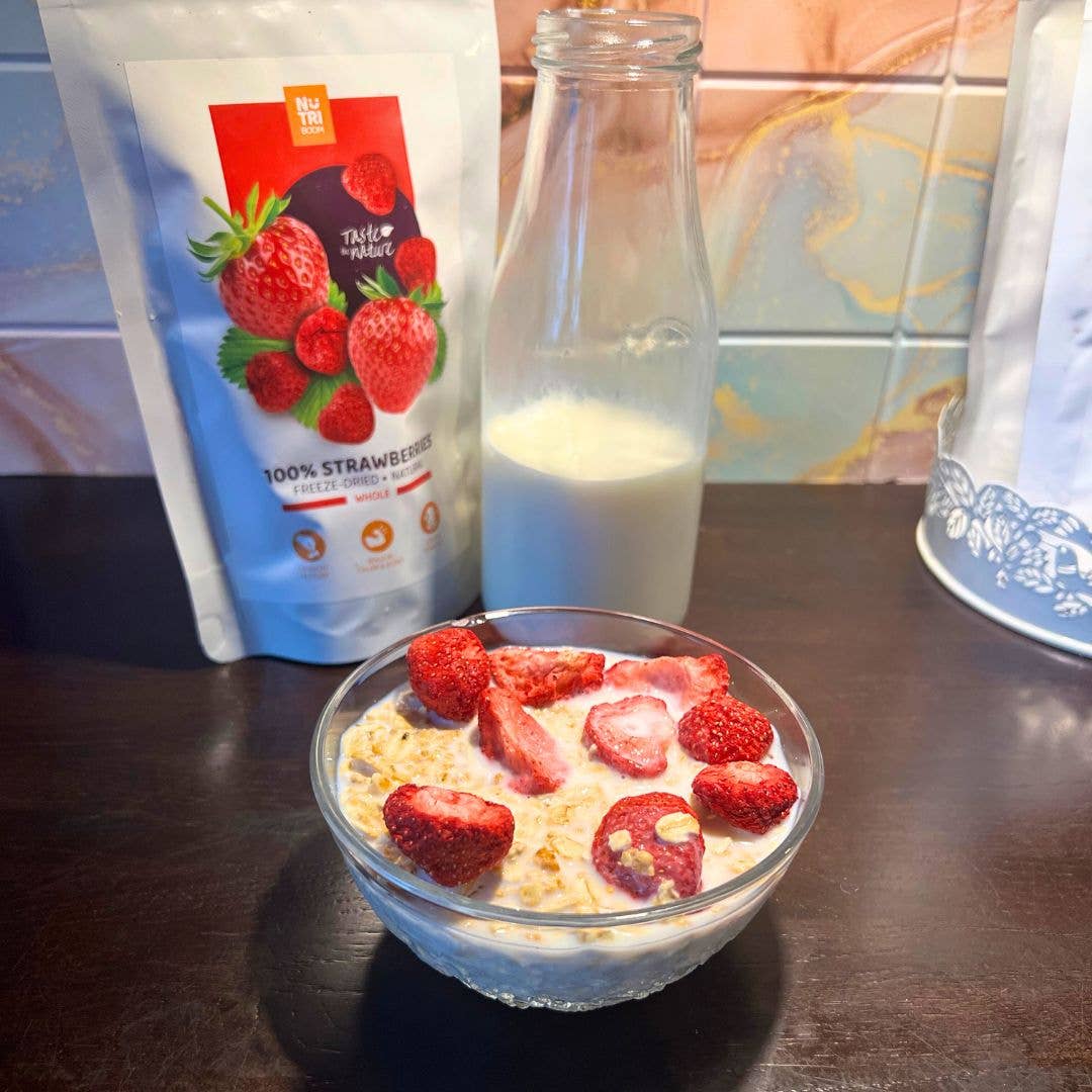 Frysetørkede jordbær | 100 % naturlige og veganske