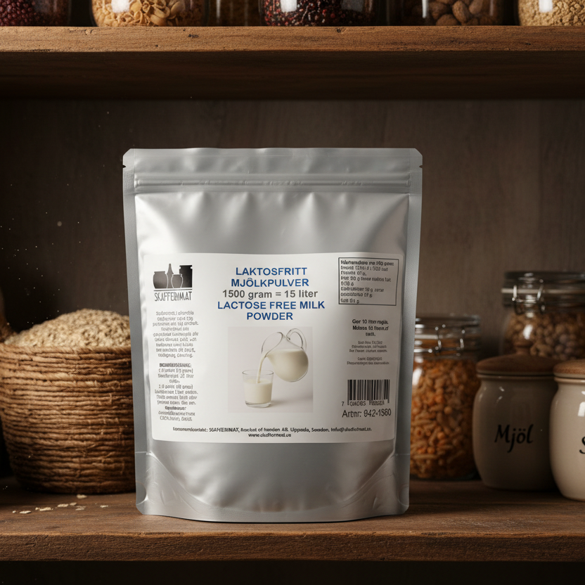 Laktosfritt mjölkpulver 1500g – skafferi