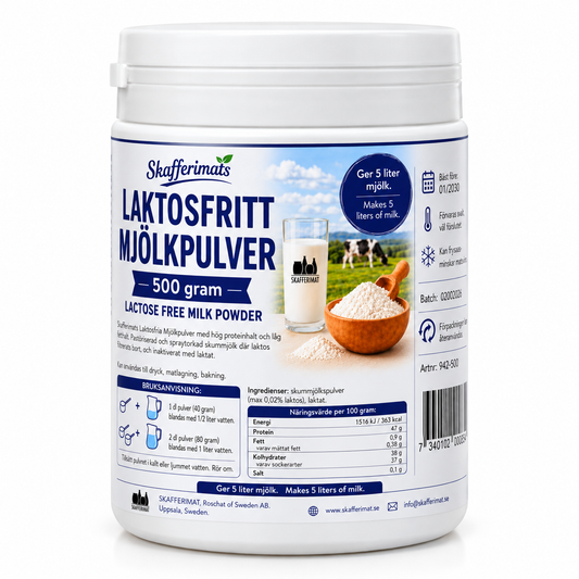 Laktosfritt Mjölkpulver | Lång hållbarhet