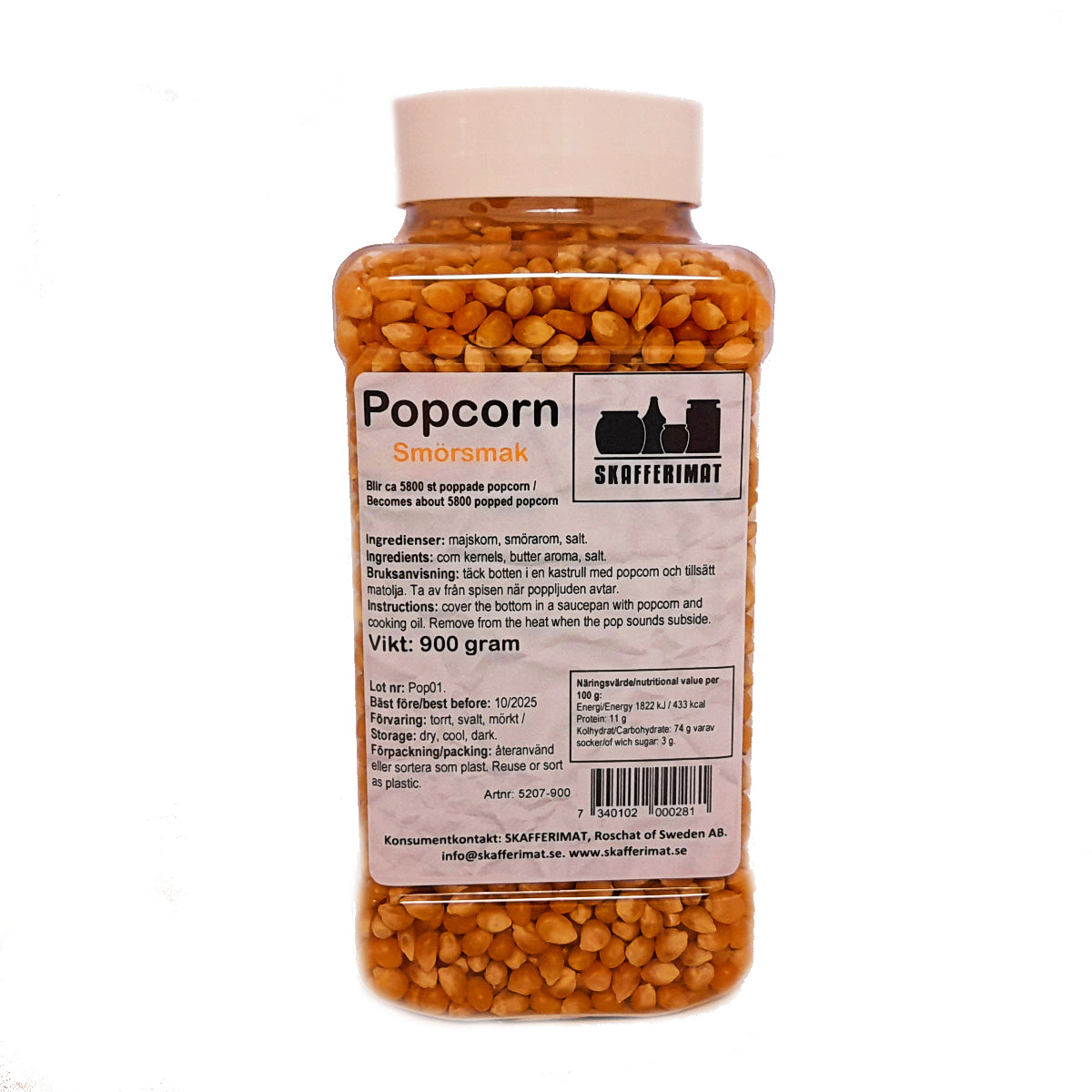 Popcorn Gourmet 900g (Smörsmak)